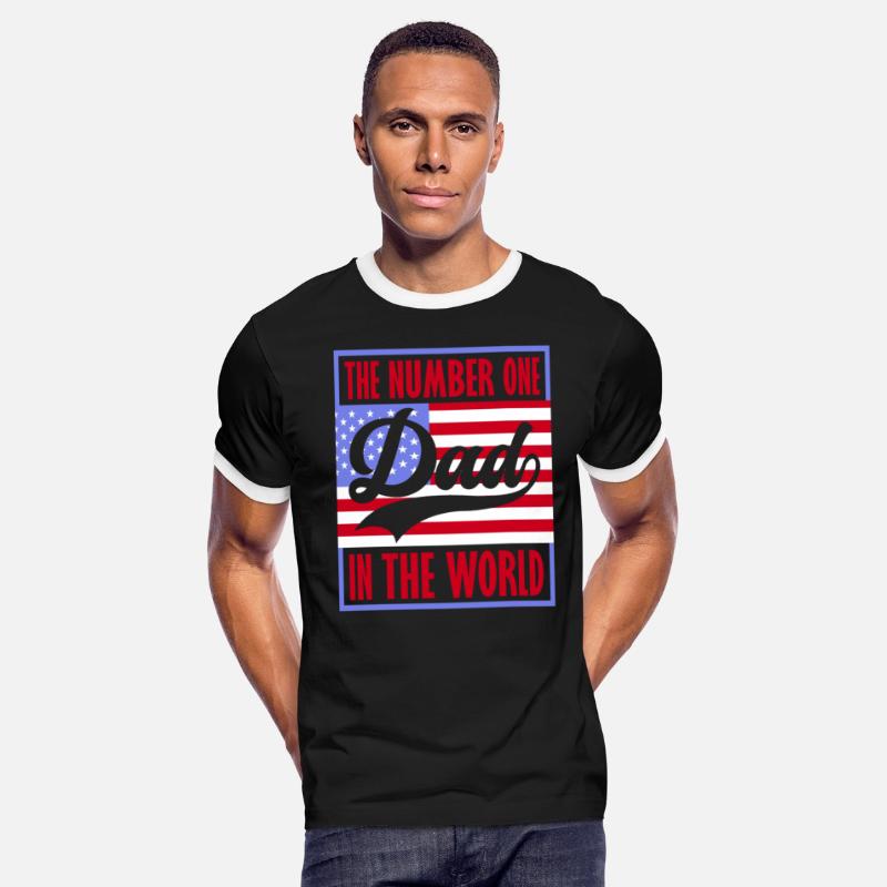 The Number One Dad Patriotic American Flag