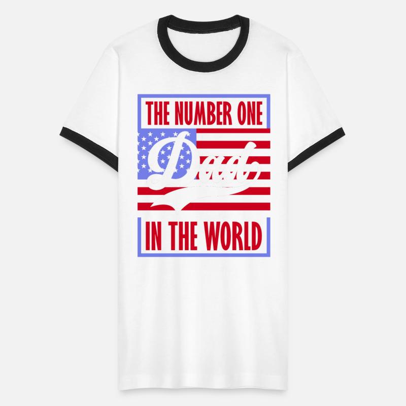 The Number One Dad Patriotic American Flag