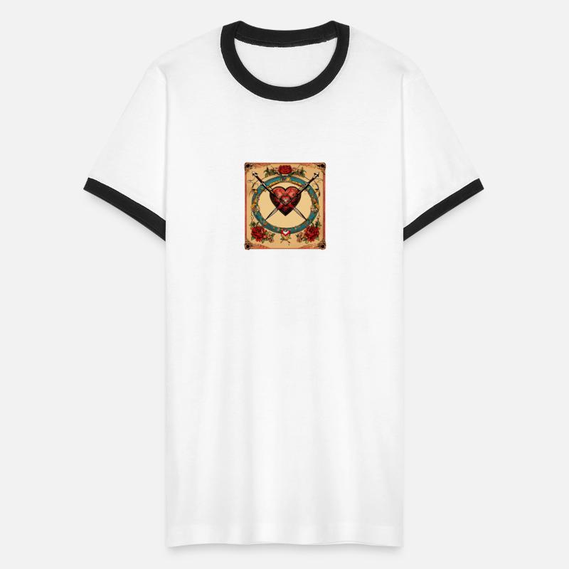 Traditional Tattoo Heart with Cupid Bow