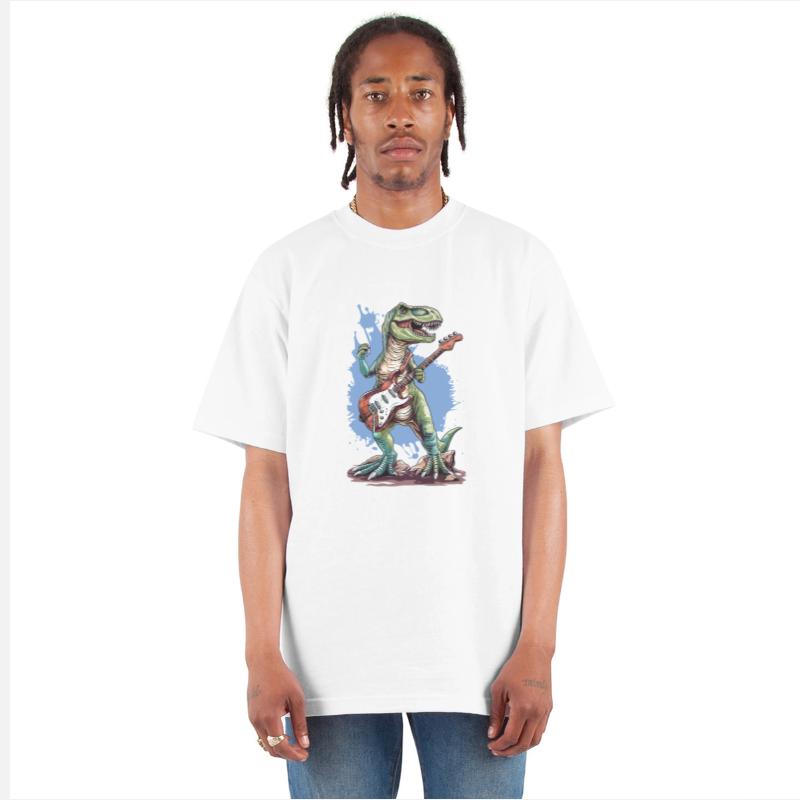 Trex Dino Dinosaur Play Guitar