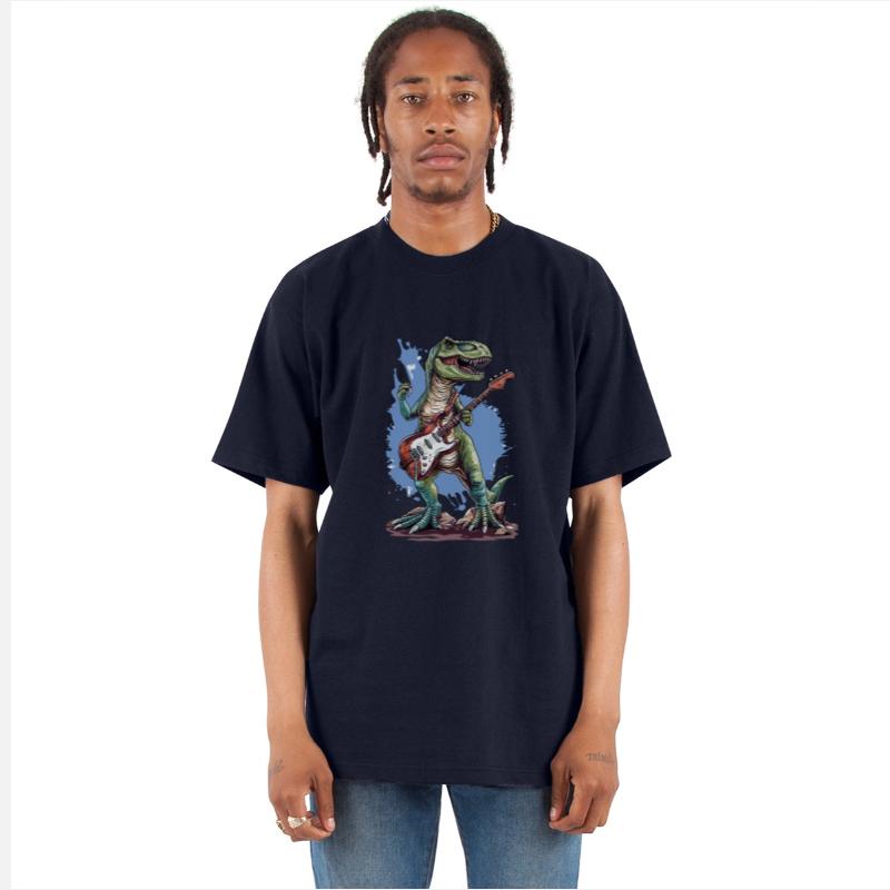 Trex Dino Dinosaur Play Guitar