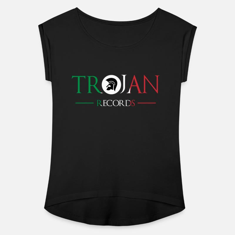 Trojan records with Italian flag background