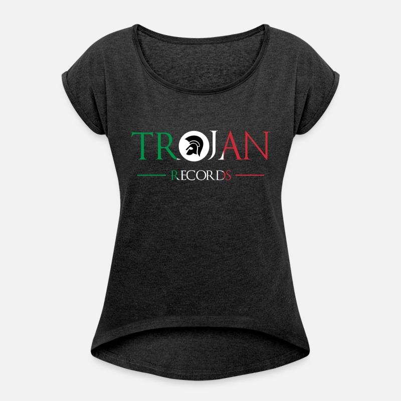 Trojan records with Italian flag background