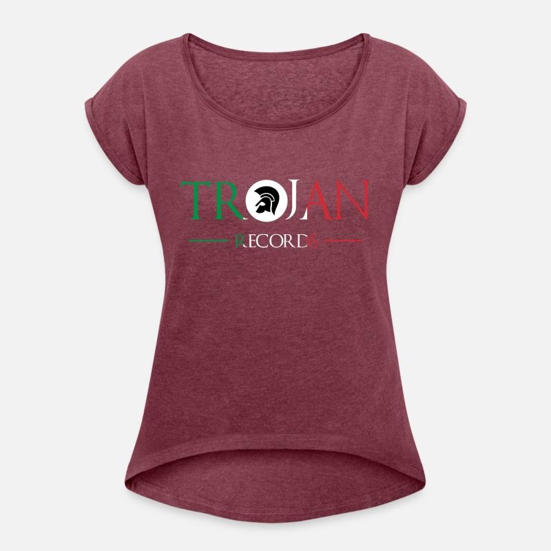 Trojan records with Italian flag background
