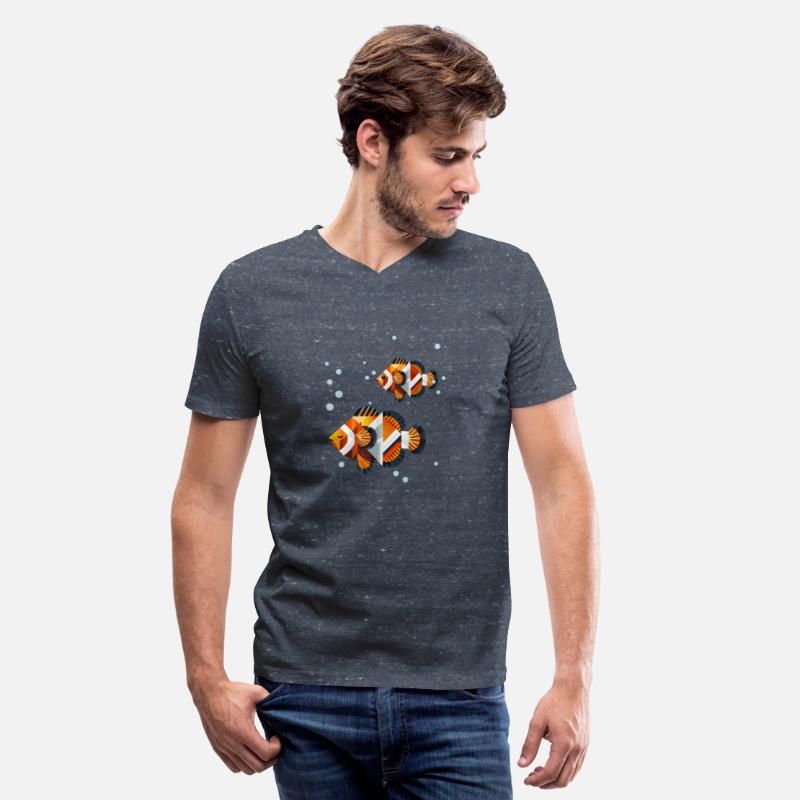 Two Clownfish – Geometric Ocean Illustration