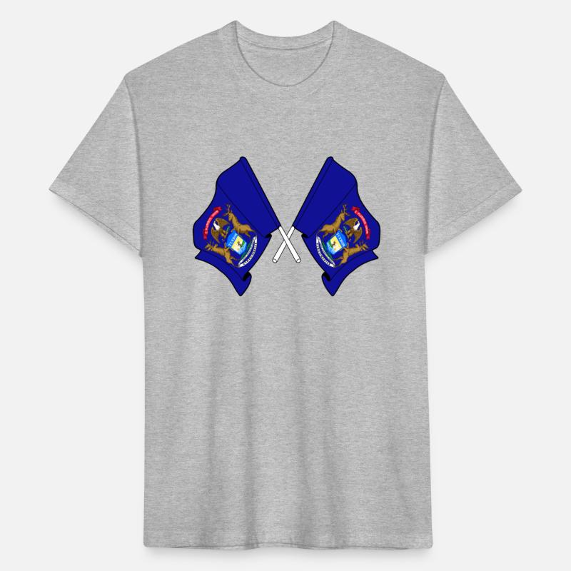 Two flags crossed Michigan