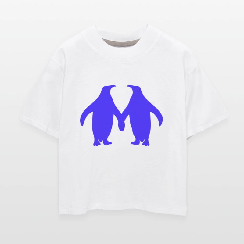 Two Penguins Couple Couple Love 2 Hands In Love