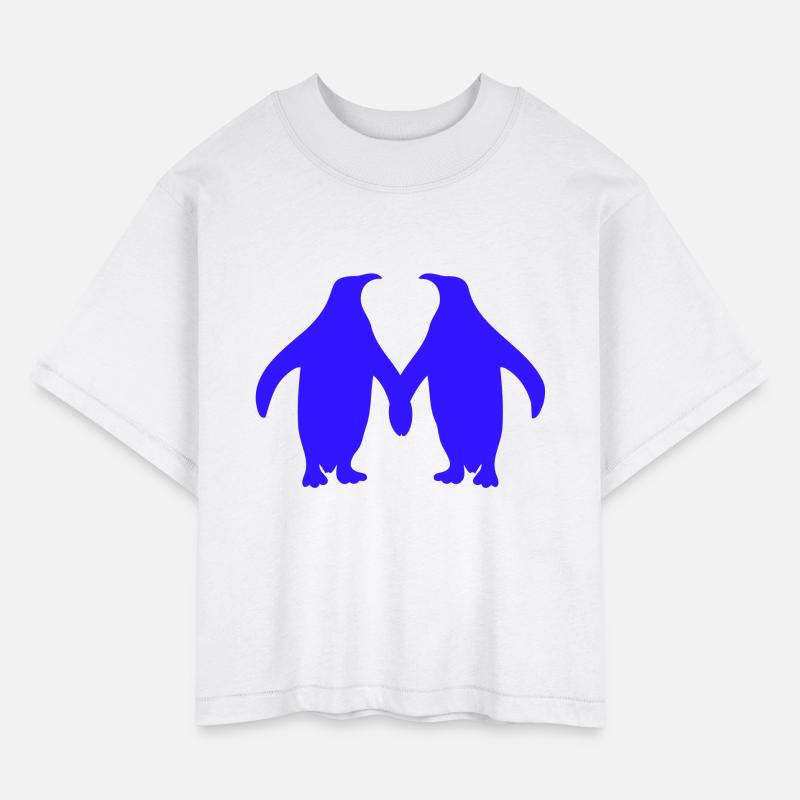 Two Penguins Couple Couple Love 2 Hands In Love