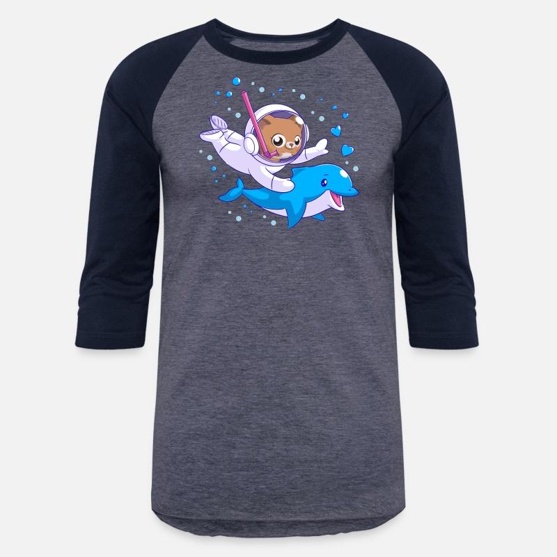 Undersea cat and dolphin