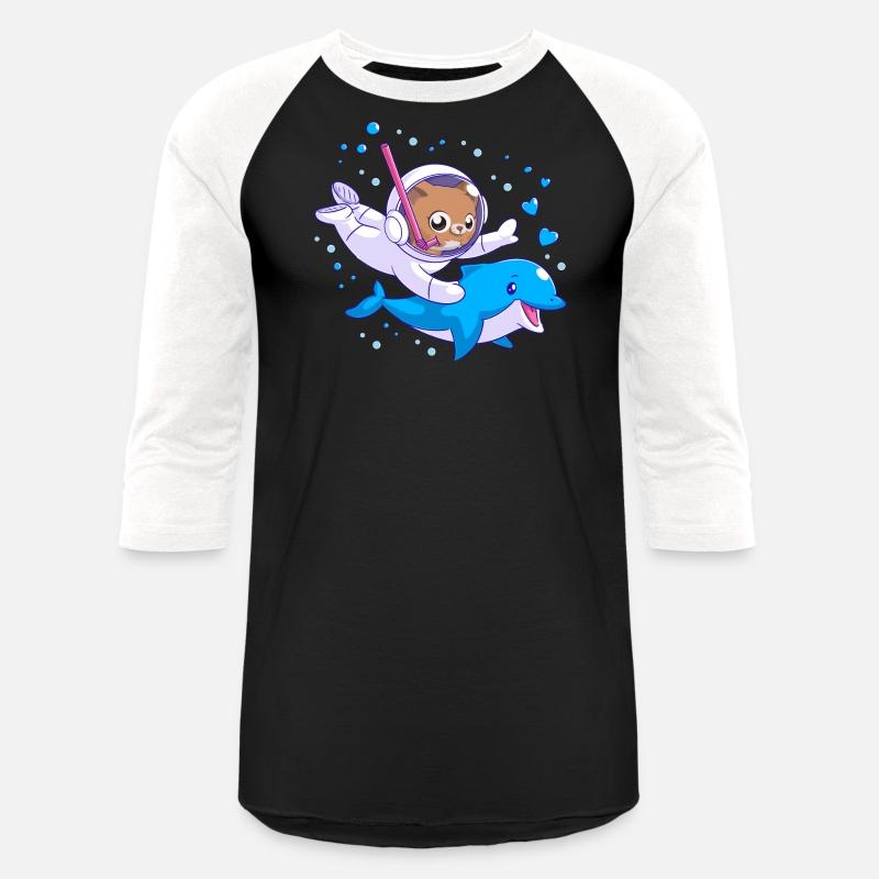 Undersea cat and dolphin