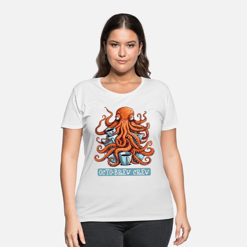 Unisex Tshirt Coffee Lover | Octopus Brew Crew