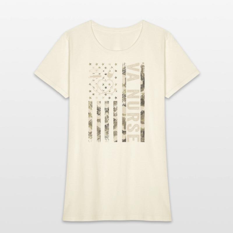VA Nurse Camouflage Patriotic US Flag Nurse Life