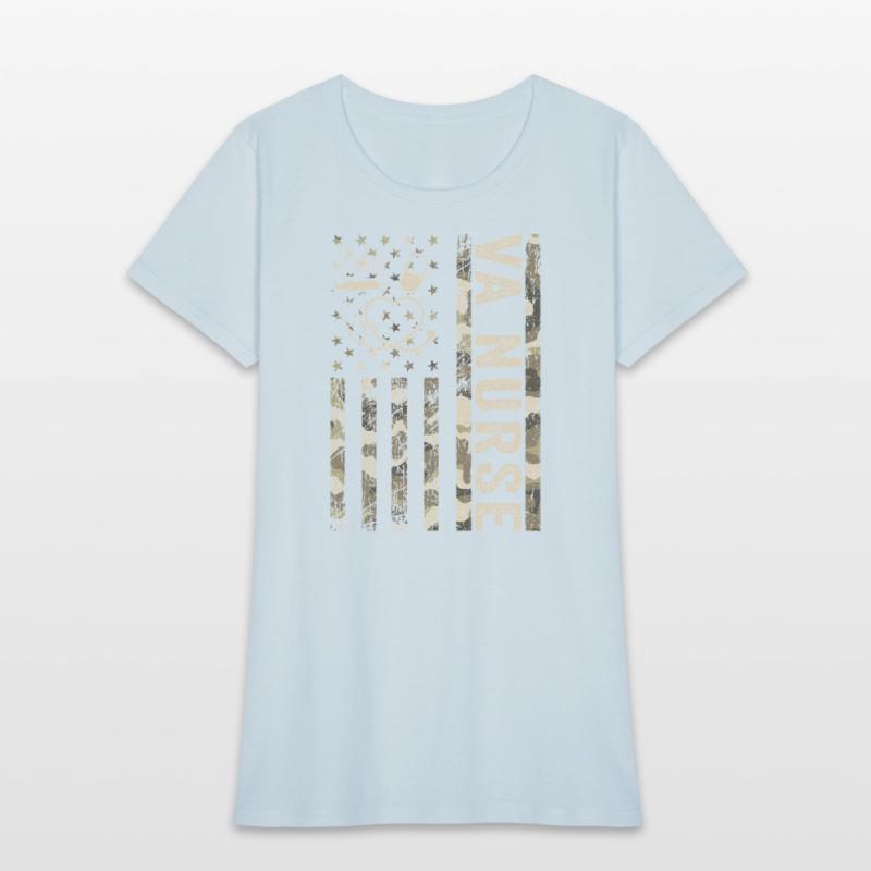 VA Nurse Camouflage Patriotic US Flag Nurse Life