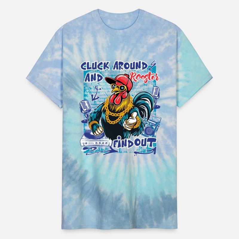 Vibrant Urban T shirt Featuring Hip Hop Chicken