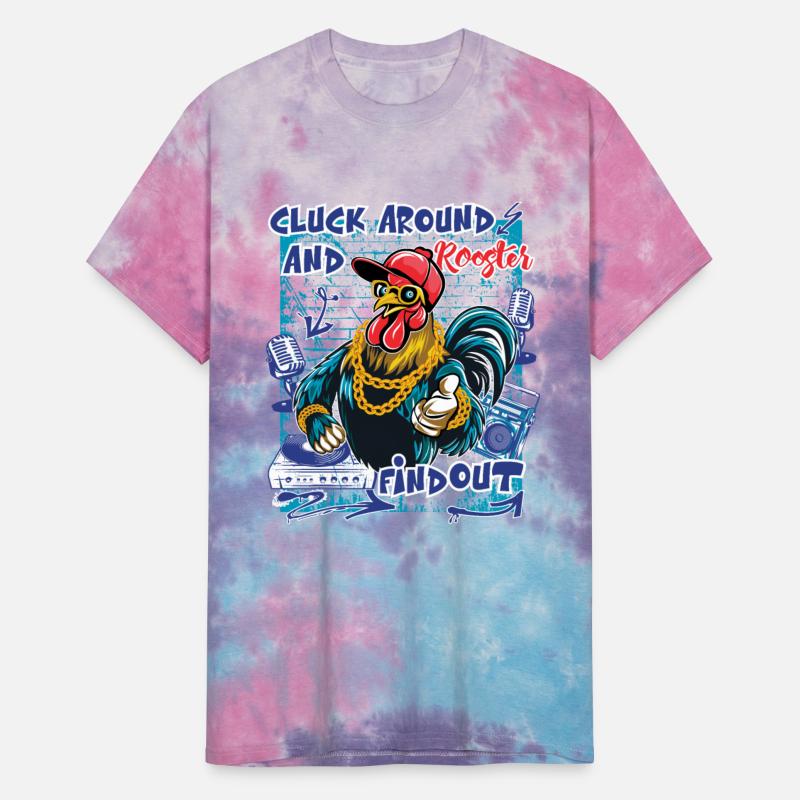 Vibrant Urban T shirt Featuring Hip Hop Chicken