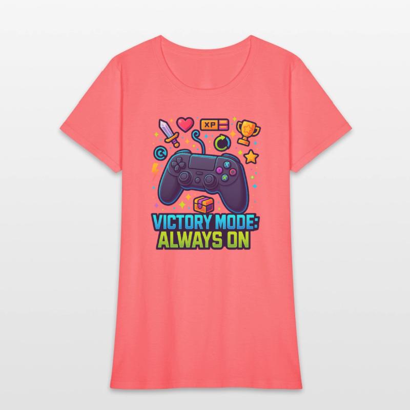 Victory Mode – Neon Gamer Controller Art