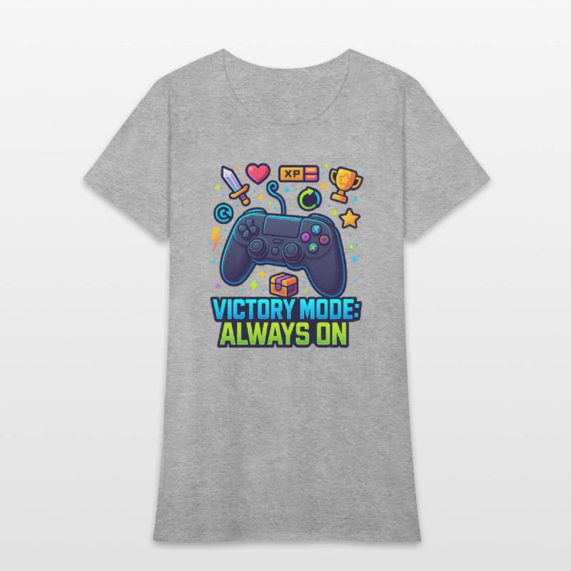 Victory Mode – Neon Gamer Controller Art