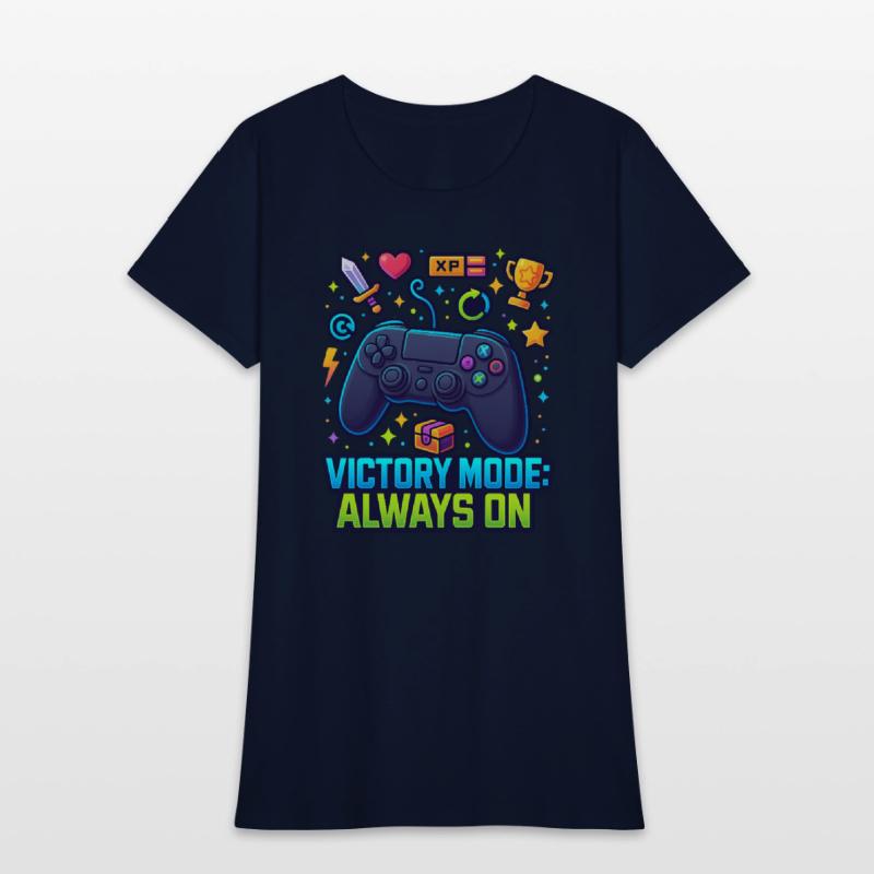 Victory Mode – Neon Gamer Controller Art