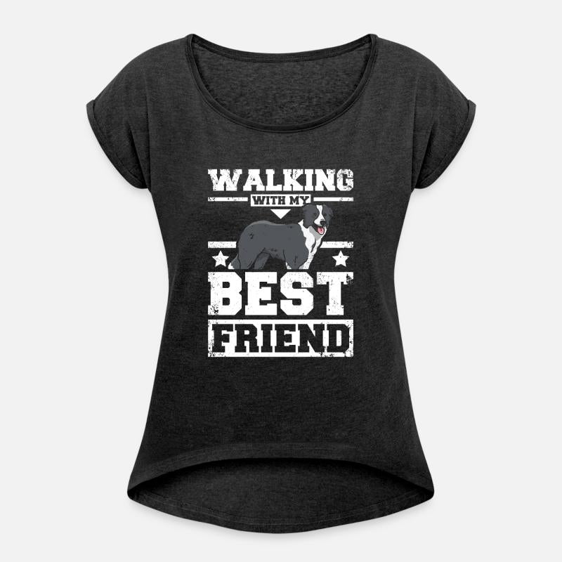 Walking with my best friend border collie