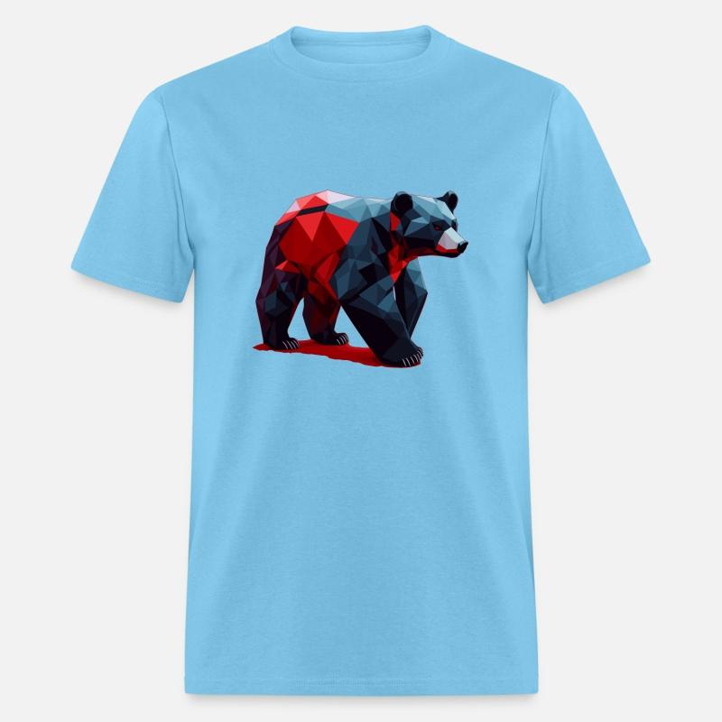 Wild Brown Bear Geometric Red