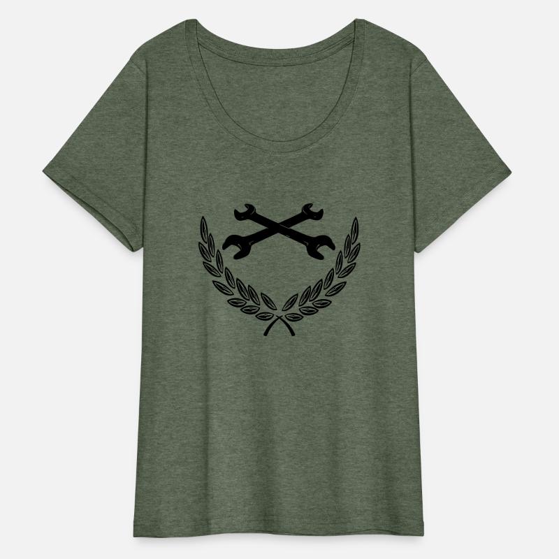 Wrenches in laurel wreath Mechanic logo