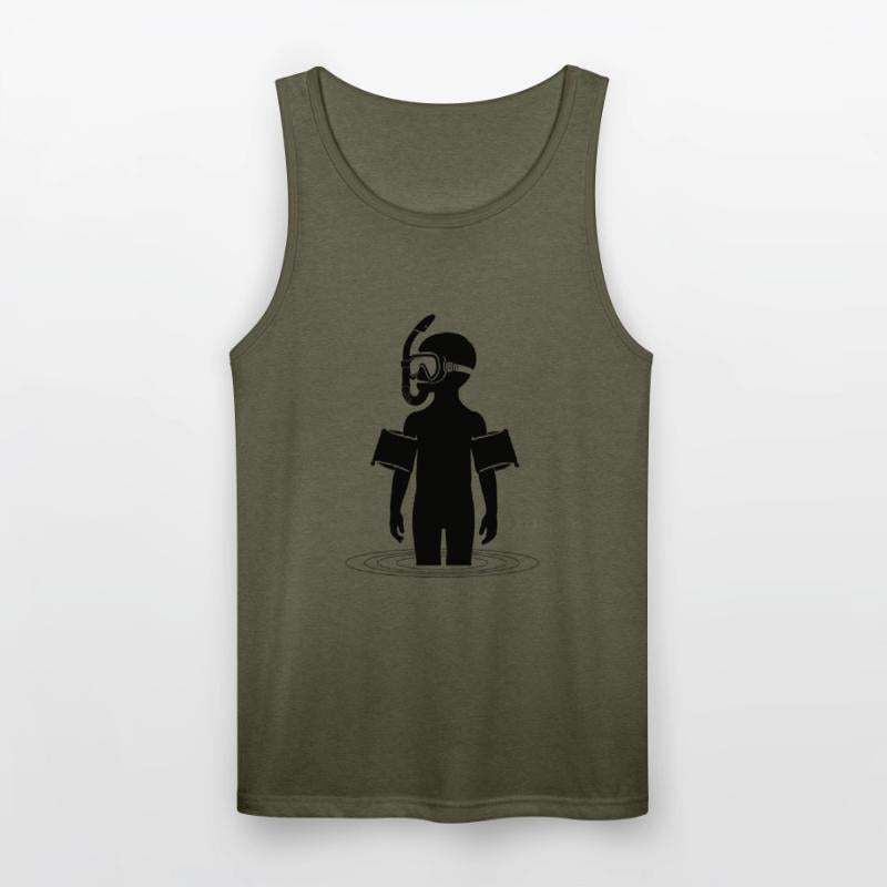 Young man snorkeling in the sea on vacation