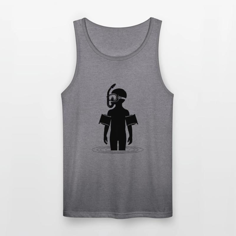 Young man snorkeling in the sea on vacation