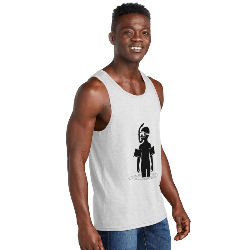 Young man snorkeling in the sea on vacation